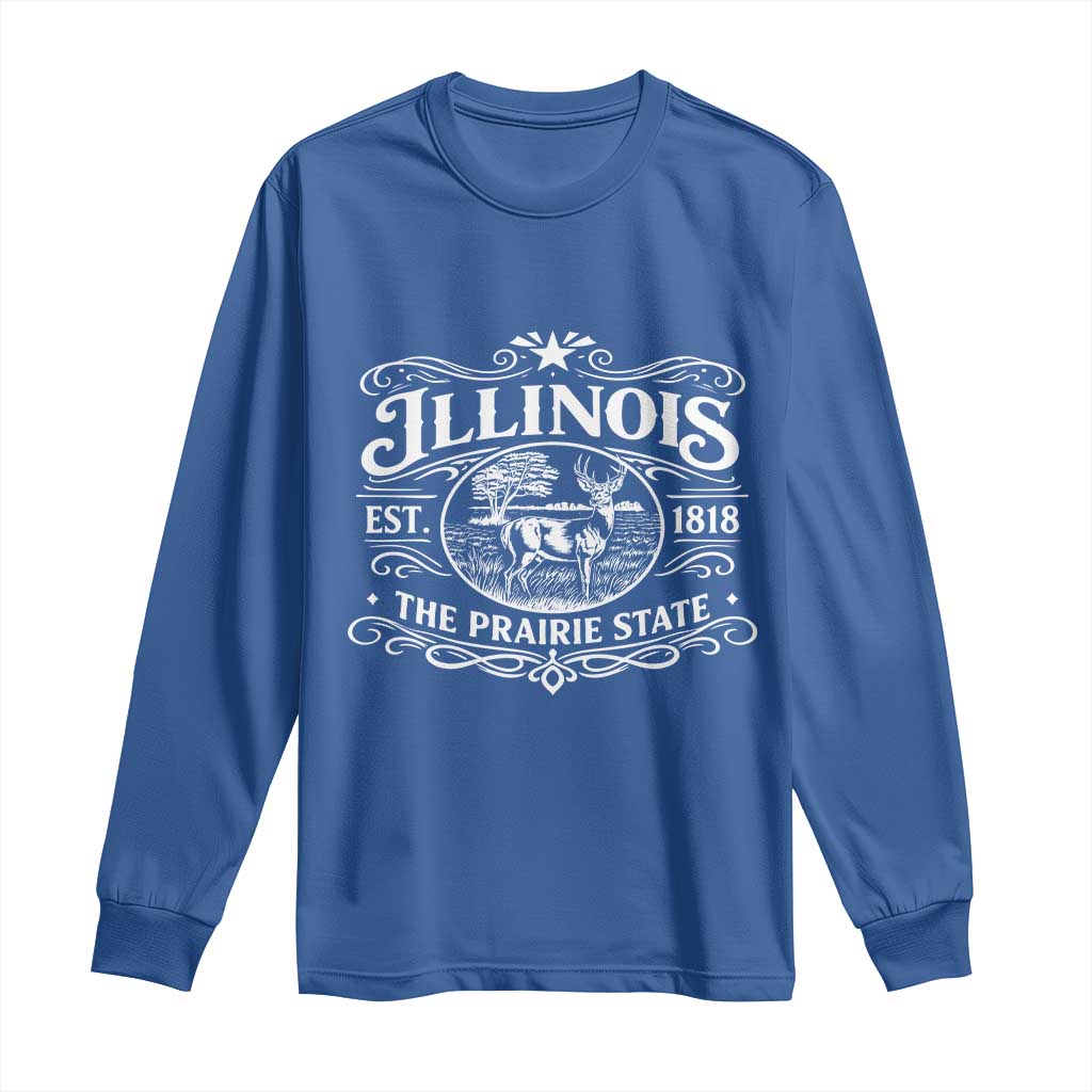 Illinois State Pride Long Sleeve Shirt The Prairie State Souvenir Gift