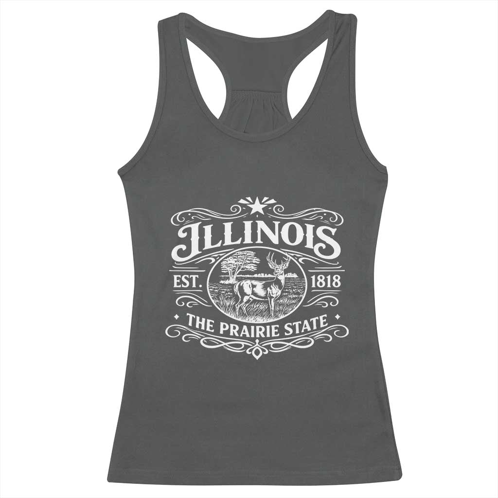 Illinois State Pride Racerback Tank Top The Prairie State Souvenir Gift