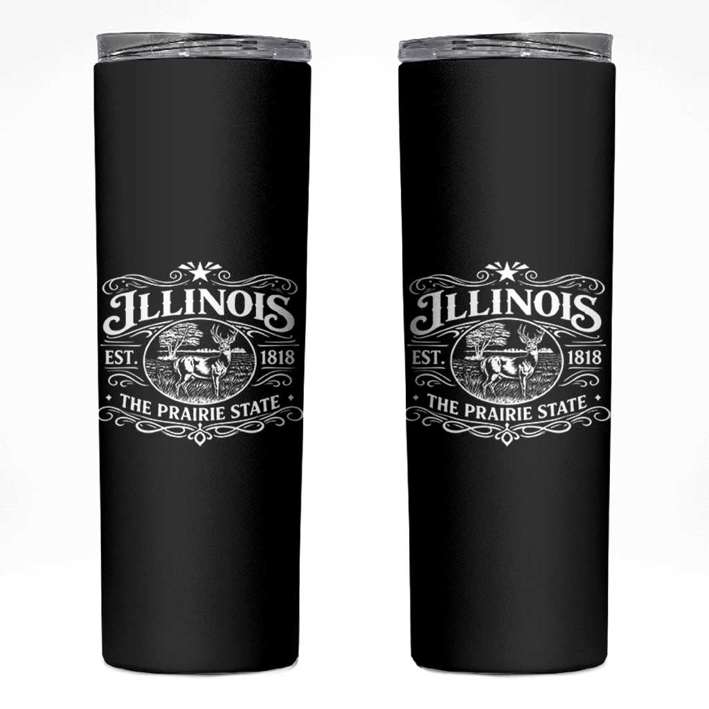Illinois State Pride Skinny Tumbler The Prairie State Souvenir Gift
