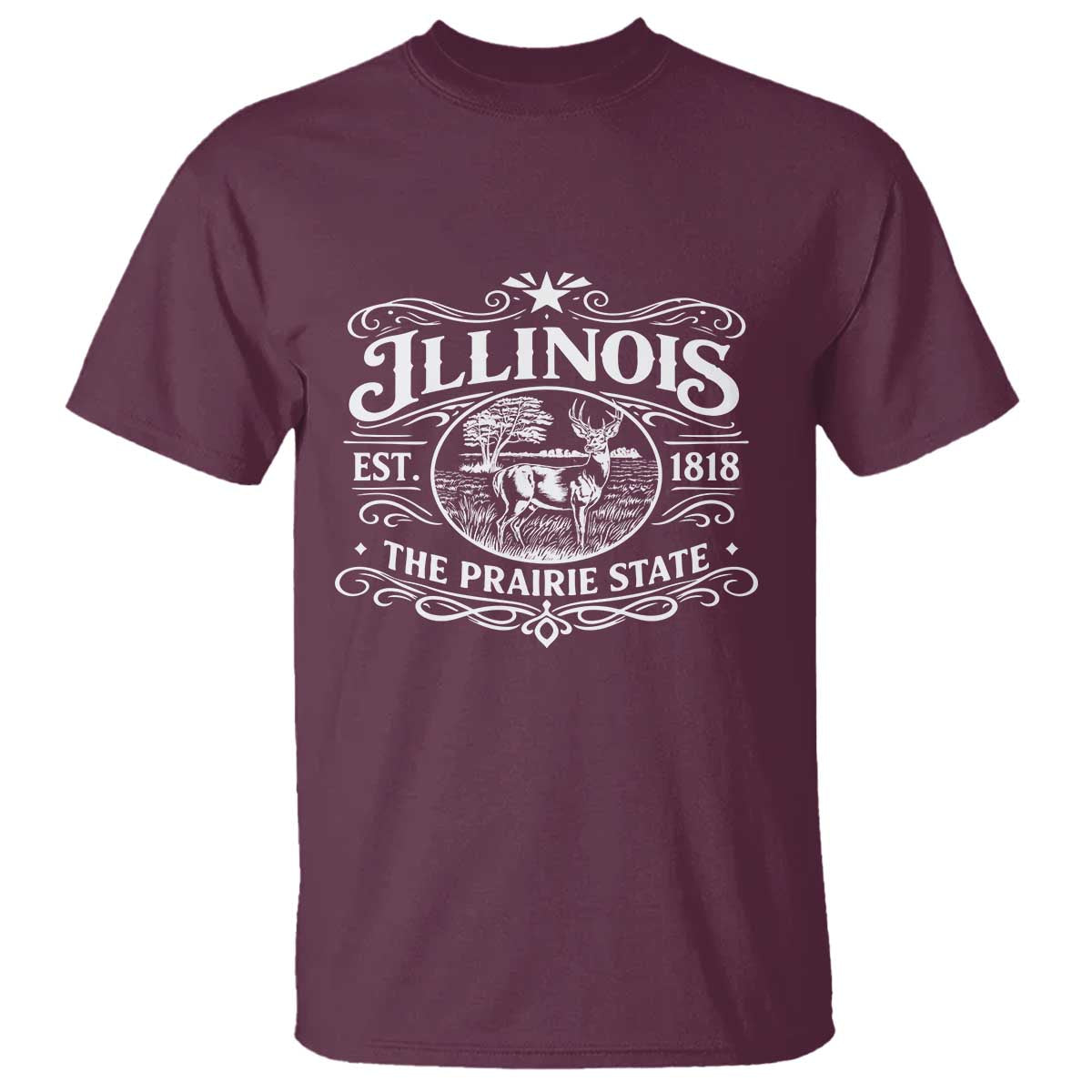 Illinois State Pride T Shirt The Prairie State Souvenir Gift