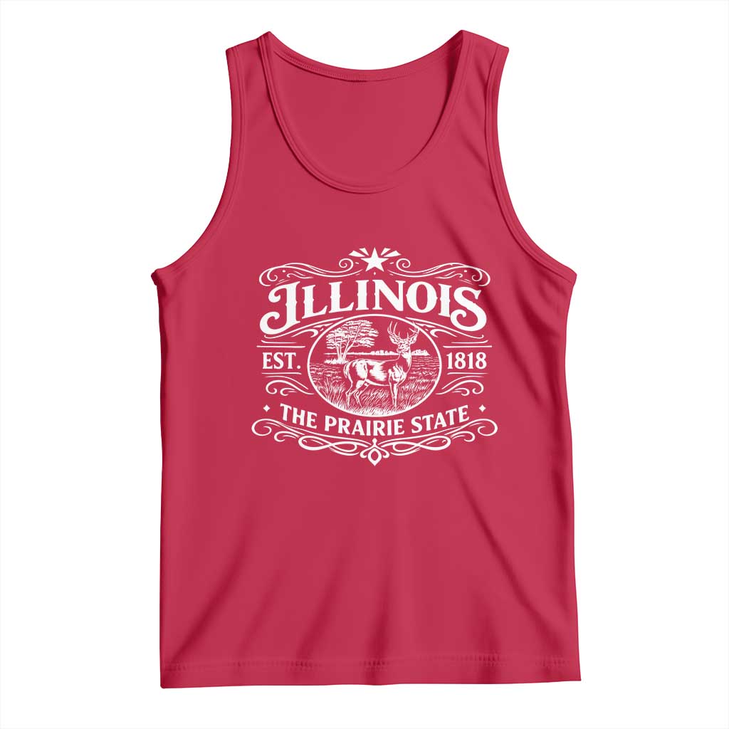 Illinois State Pride Tank Top The Prairie State Souvenir Gift