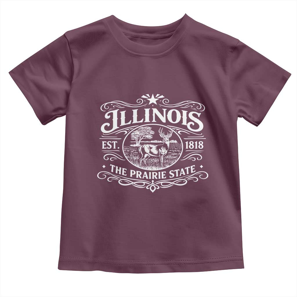 Illinois State Pride Toddler T Shirt The Prairie State Souvenir Gift