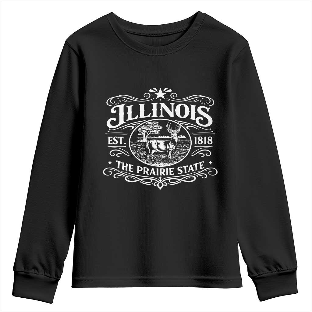 Illinois State Pride Youth Sweatshirt The Prairie State Souvenir Gift