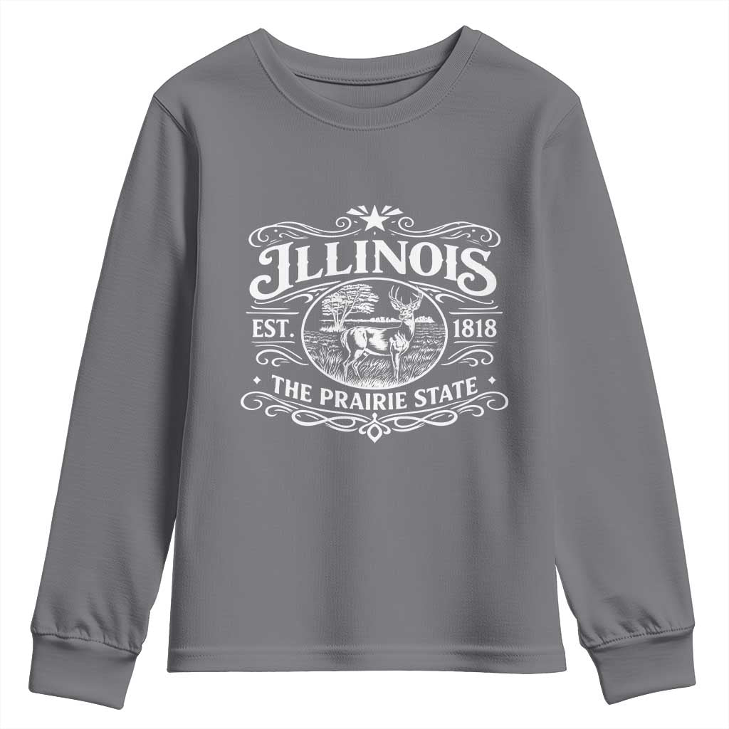 Illinois State Pride Youth Sweatshirt The Prairie State Souvenir Gift