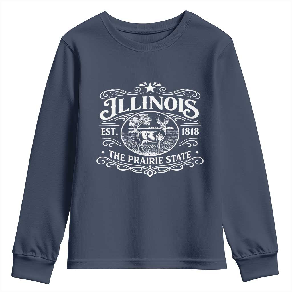 Illinois State Pride Youth Sweatshirt The Prairie State Souvenir Gift