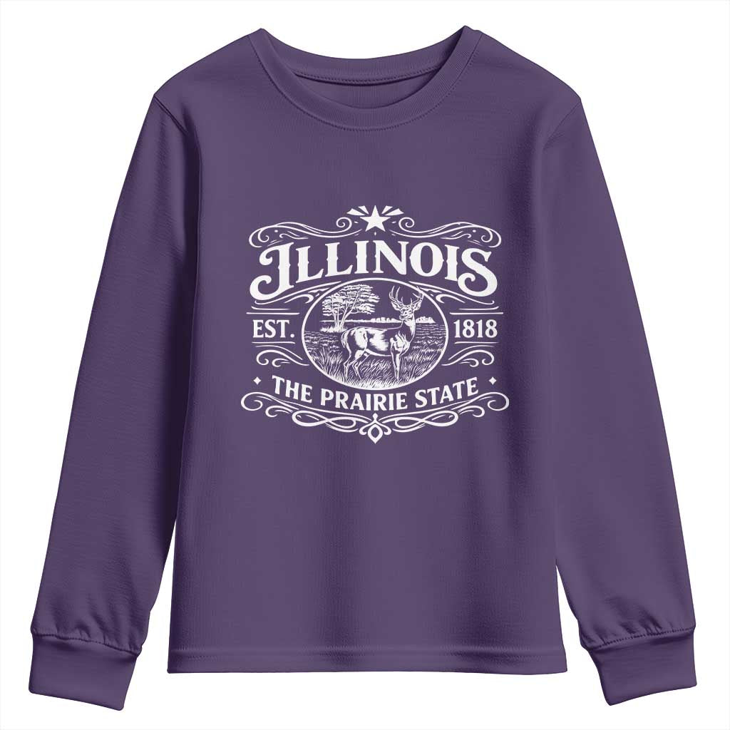 Illinois State Pride Youth Sweatshirt The Prairie State Souvenir Gift