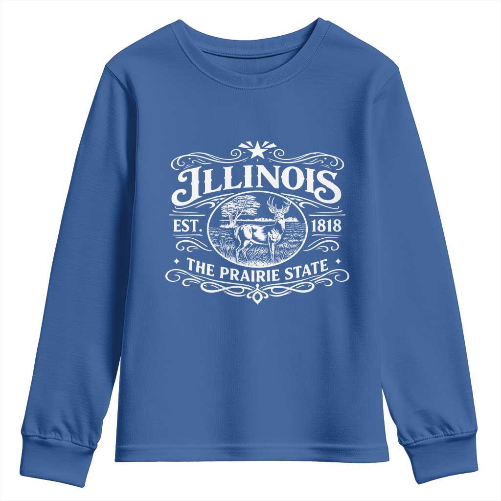 Illinois State Pride Youth Sweatshirt The Prairie State Souvenir Gift