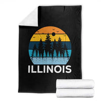 Vintage Illinois Mountain Forest Throw Blanket Nature Adventure Gift