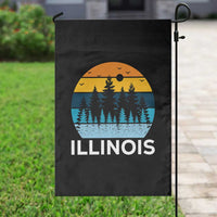 Vintage Illinois Mountain Forest Garden Flag Nature Adventure Gift