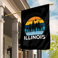 Vintage Illinois Mountain Forest Garden Flag Nature Adventure Gift