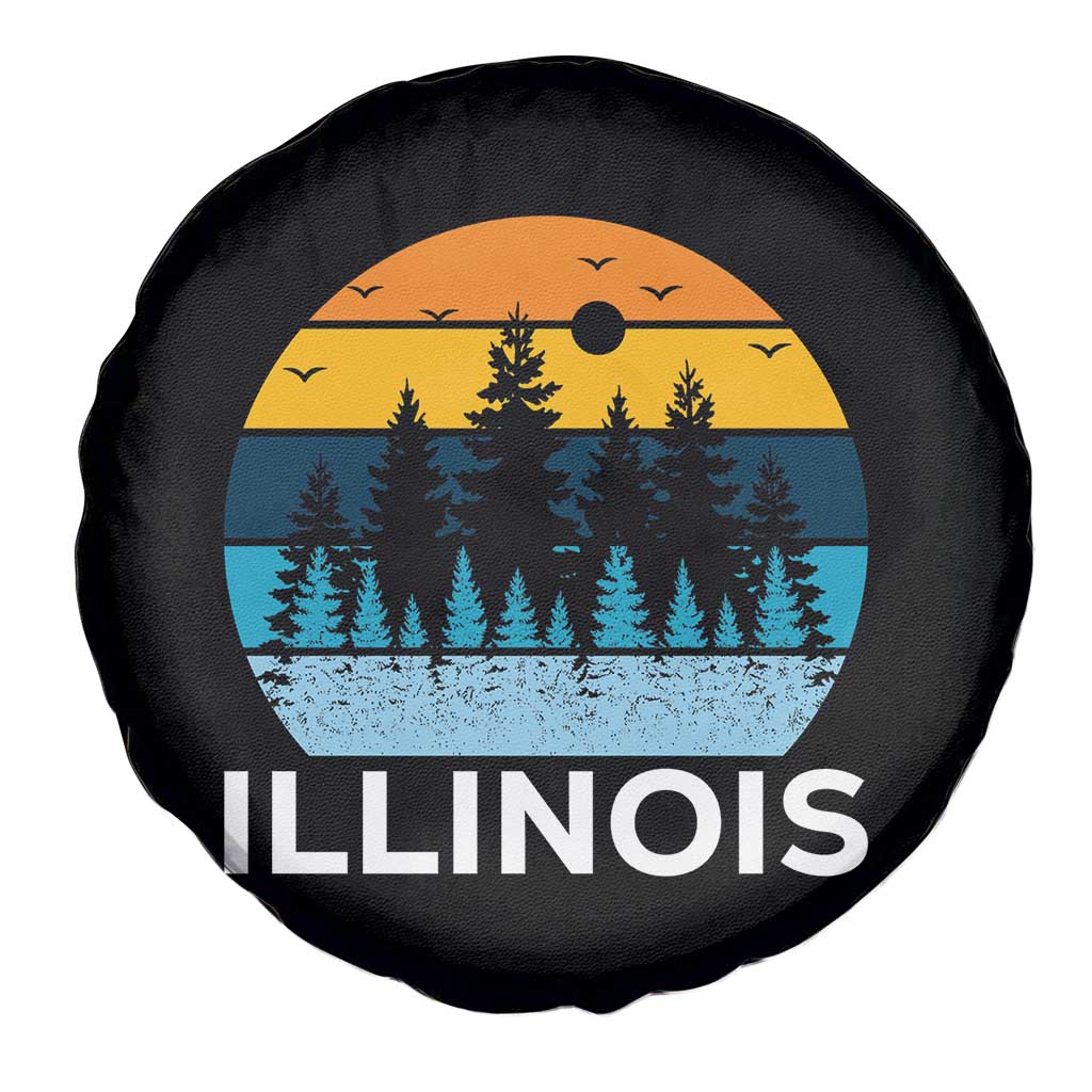 Vintage Illinois Mountain Forest Spare Tire Cover Nature Adventure Gift