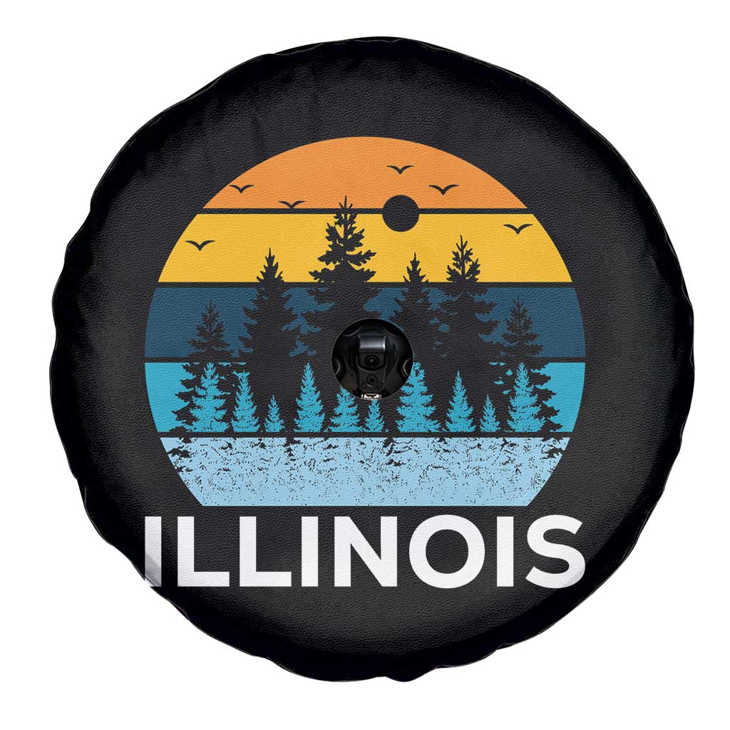 Vintage Illinois Mountain Forest Spare Tire Cover Nature Adventure Gift