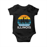 Vintage Illinois Mountain Forest Baby Onesie Nature Adventure Gift