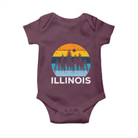Vintage Illinois Mountain Forest Baby Onesie Nature Adventure Gift