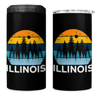 Vintage Illinois Mountain Forest 4 in 1 Can Cooler Tumbler Nature Adventure Gift
