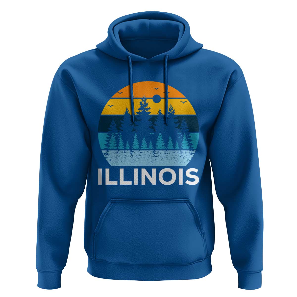 Vintage Illinois Mountain Forest Hoodie Nature Adventure Gift