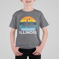 Vintage Illinois Mountain Forest T Shirt For Kid Nature Adventure Gift