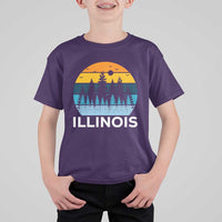 Vintage Illinois Mountain Forest T Shirt For Kid Nature Adventure Gift