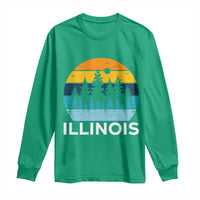 Vintage Illinois Mountain Forest Long Sleeve Shirt Nature Adventure Gift