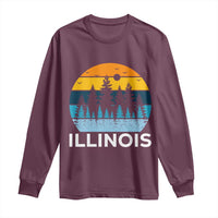 Vintage Illinois Mountain Forest Long Sleeve Shirt Nature Adventure Gift