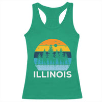 Vintage Illinois Mountain Forest Racerback Tank Top Nature Adventure Gift