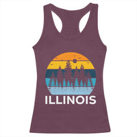 Vintage Illinois Mountain Forest Racerback Tank Top Nature Adventure Gift