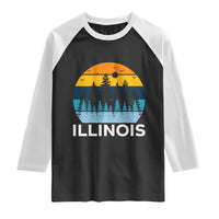 Vintage Illinois Mountain Forest Raglan Shirt Nature Adventure Gift