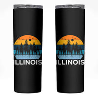 Vintage Illinois Mountain Forest Skinny Tumbler Nature Adventure Gift