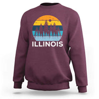 Vintage Illinois Mountain Forest Sweatshirt Nature Adventure Gift