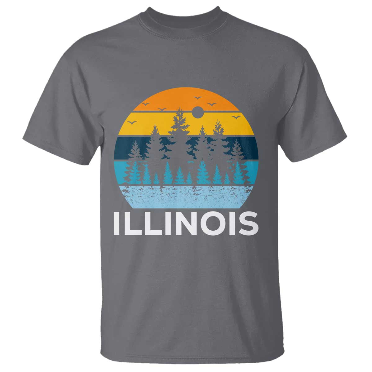 Vintage Illinois Mountain Forest T Shirt Nature Adventure Gift