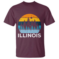 Vintage Illinois Mountain Forest T Shirt Nature Adventure Gift