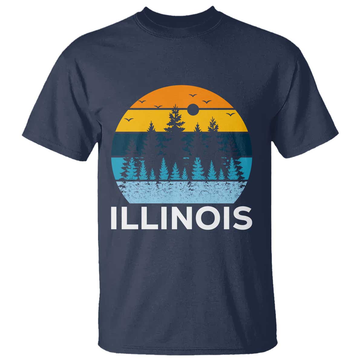 Vintage Illinois Mountain Forest T Shirt Nature Adventure Gift