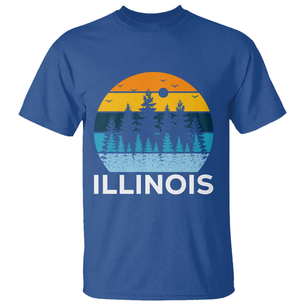 Vintage Illinois Mountain Forest T Shirt Nature Adventure Gift
