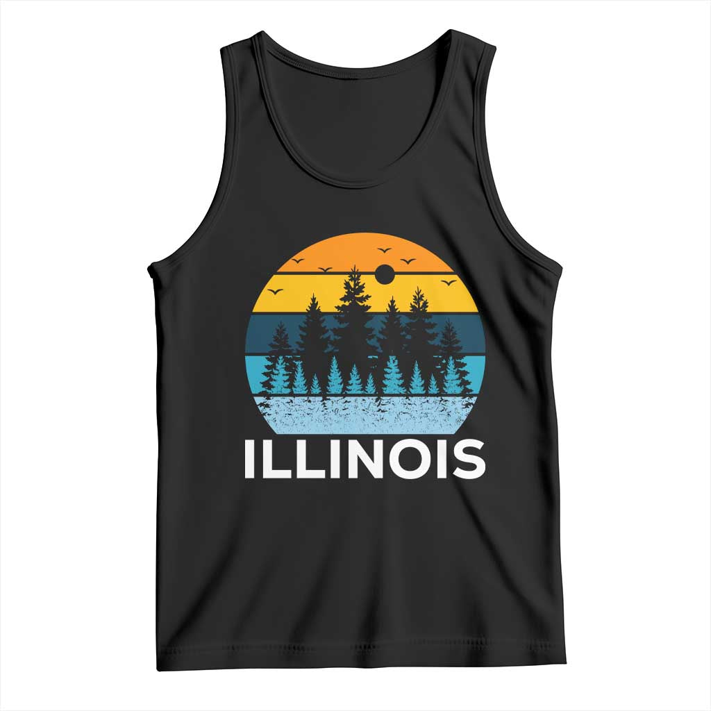 Vintage Illinois Mountain Forest Tank Top Nature Adventure Gift