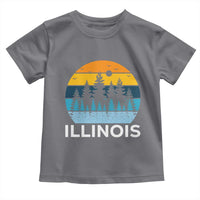 Vintage Illinois Mountain Forest Toddler T Shirt Nature Adventure Gift