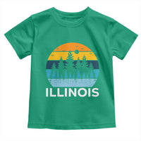 Vintage Illinois Mountain Forest Toddler T Shirt Nature Adventure Gift