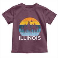 Vintage Illinois Mountain Forest Toddler T Shirt Nature Adventure Gift