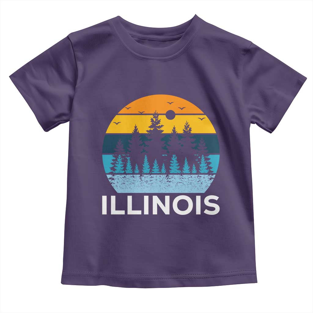 Vintage Illinois Mountain Forest Toddler T Shirt Nature Adventure Gift