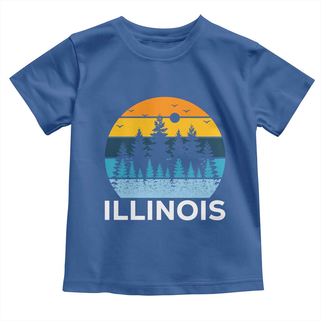 Vintage Illinois Mountain Forest Toddler T Shirt Nature Adventure Gift