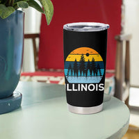 Vintage Illinois Mountain Forest Tumbler Cup Nature Adventure Gift