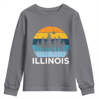 Vintage Illinois Mountain Forest Youth Sweatshirt Nature Adventure Gift