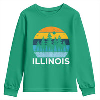 Vintage Illinois Mountain Forest Youth Sweatshirt Nature Adventure Gift