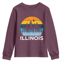 Vintage Illinois Mountain Forest Youth Sweatshirt Nature Adventure Gift