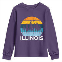 Vintage Illinois Mountain Forest Youth Sweatshirt Nature Adventure Gift