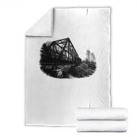 Mother Road Adventure Graphic Throw Blanket Vintage Route Highway 66 Bridge
