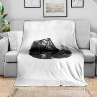 Mother Road Adventure Graphic Throw Blanket Vintage Route Highway 66 Bridge