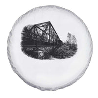 Mother Road Adventure Graphic Spare Tire Cover Vintage Route Highway 66 Bridge
