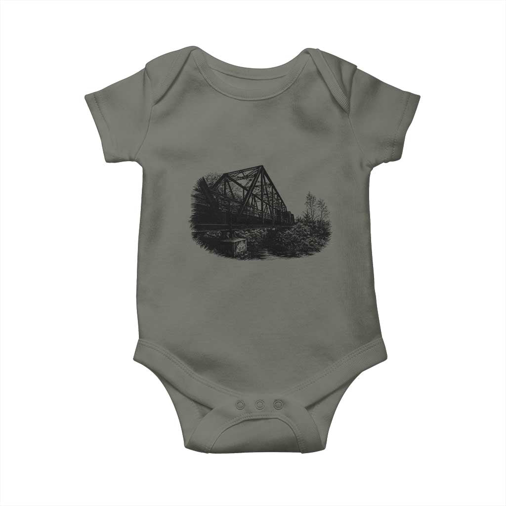Mother Road Adventure Graphic Baby Onesie Vintage Route Highway 66 Bridge