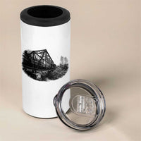 Mother Road Adventure Graphic 4 in 1 Can Cooler Tumbler Vintage Route Highway 66 Bridge