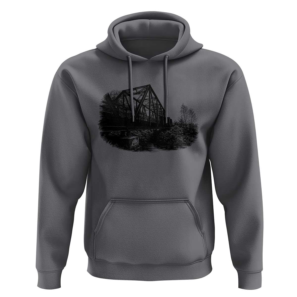 Mother Road Adventure Graphic Hoodie Vintage Route Highway 66 Bridge
